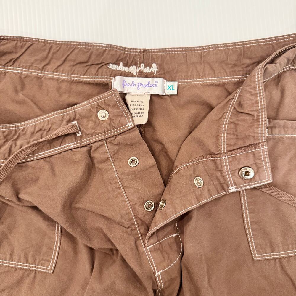 Fresh Produce Capri Pants Brown Cotton Women’s XL Coastal Casual Resort Natural - Picture 8 of 16